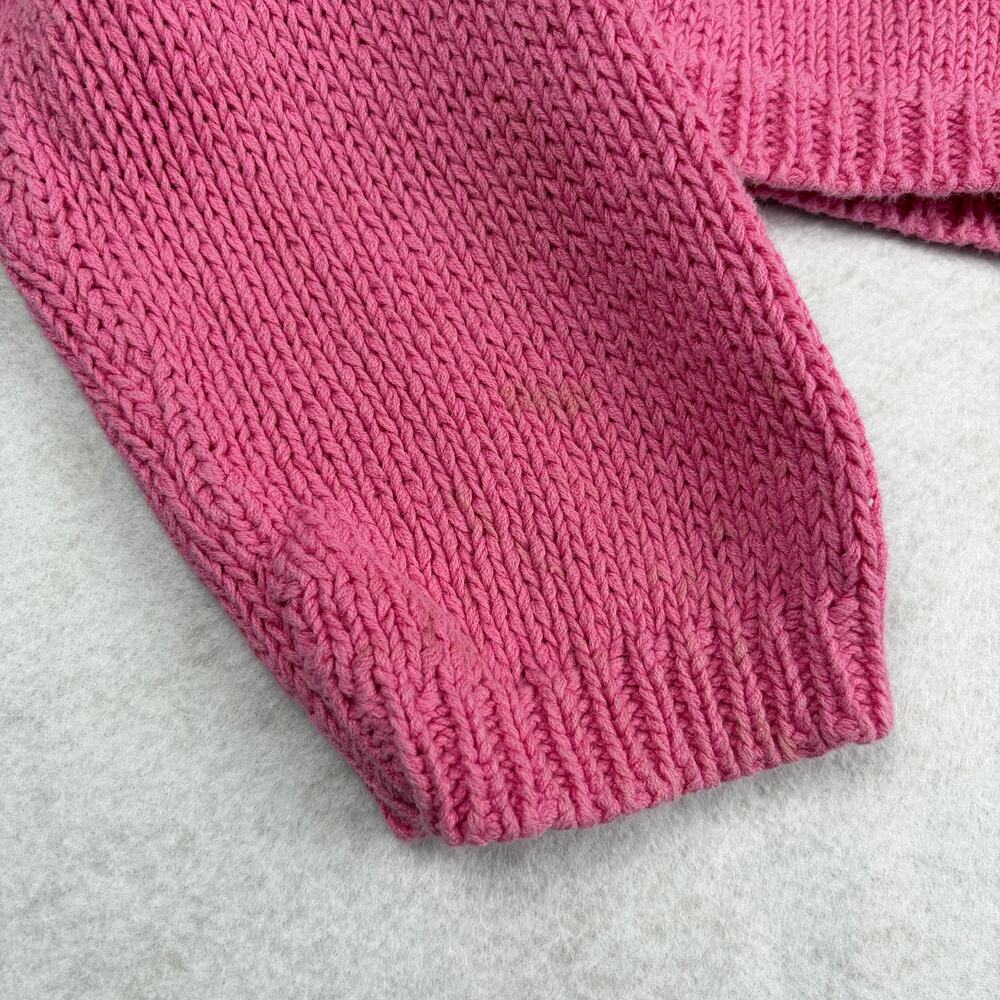 VTG Pierre Cardin Knit Cardigan Women's XL Pink Crop Linen Coquette Preppy Y2K - Picture 10 of 13